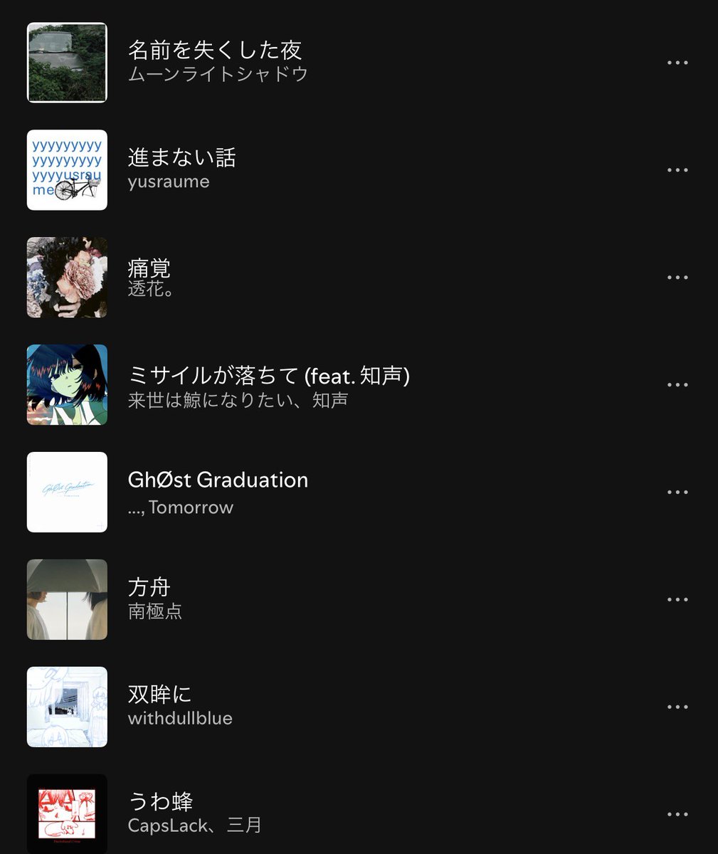 kochihonaka's tweet photo. 🆕更新アーティスト
mekakushe
AMANEK
びたみんすい
意識のないクランケ
旧式チャッピー
RAM FIGHTER
前澤、utumiyqcom
EO
pani
カホウダイキ
鉄塔
ke.i、MsDoe
フライングダイミョウ
EVILEUIE
まよい
Record bill babes
ムーンライトシャドウ
yusraume
透花。
来世は鯨になりたい
..., Tomorrow
南極点
withdullblue
CapsLack、三月