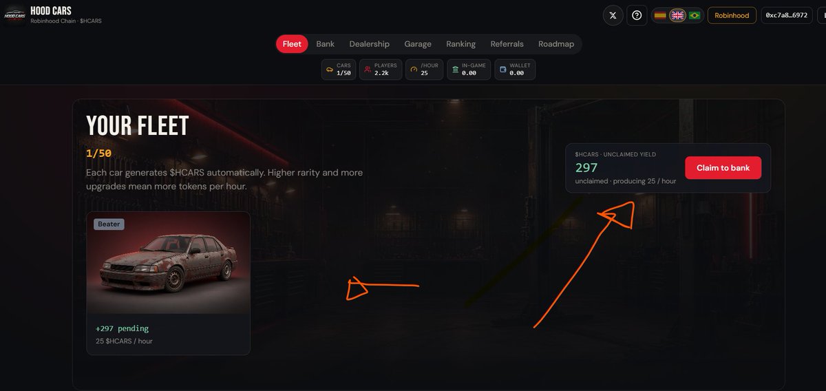 RagerrrYT's tweet photo. 🚨NEW NFT ALPHA GAME

@HoodCarsgame launches in 2 days in RH, doxxed dev and P2E mechanics similar to CryptoCars in its day

$HCARS currently at $15K market cap

Car NFT prices increase as HCARS price increases, rewards depend on rarity

Bought $SW at $44K market cap and called it on X at $80K before it went to $1.6M

These P2E games tend to have attractive growth windows at launch

Still very early window to get in before launch

Im in, NFA DYOR