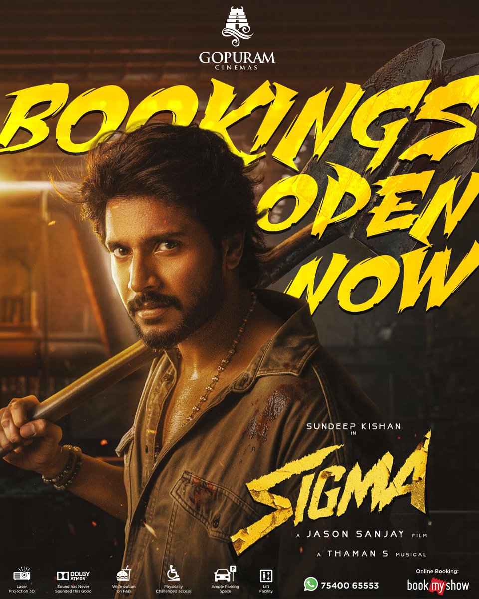 sundeepkishan's tweet photo. Tamil Nadu Bookings Open Now 🧿

#SIGMA ♥️
A Jason Sanjay Debut Directorial ￼🔥 https://t.co/97hmXzdrZh