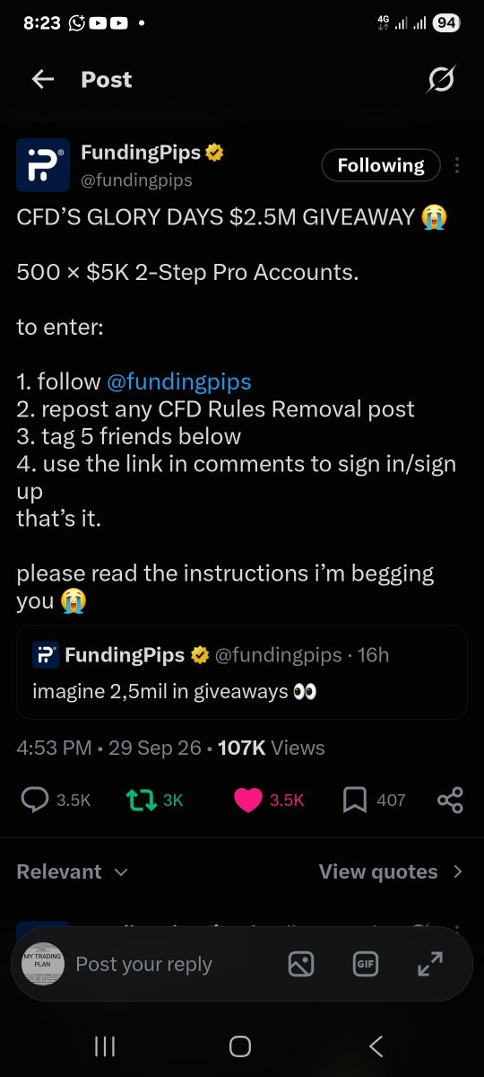 Adille68's tweet photo. @fundingpips The best firm in The world  we appreciate what you're doing https://t.co/qXh3WdqLYU