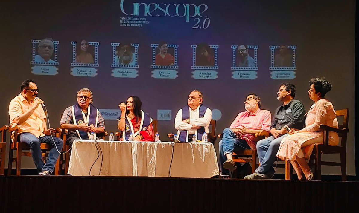 FriendsCommKol's tweet photo. Honoured to be a part of Cinescope 2.0 by Xaverian Film Academy, celebrating 100 years of the legendary Mahanayak.
For my alma mater, some debts are paid only with the heart. 🙏
A memorable discussion celebrating his timeless legacy and cinematic brilliance. https://t.co/cZbtUFtATf