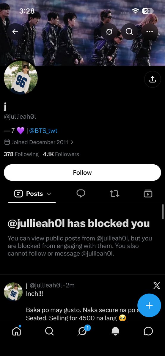 keyt9hcl's tweet photo. BEWARE SCAMMER TO TAO NA TO NAG PHOTO GRAB SYA NGAYON SA MGA CONCERT TICKET

@jullieah0l yan username

blinock nako kase huli sya HAHAHAHA

#BiyahengBente
#YengConstantino https://t.co/gbaDK1T0r2