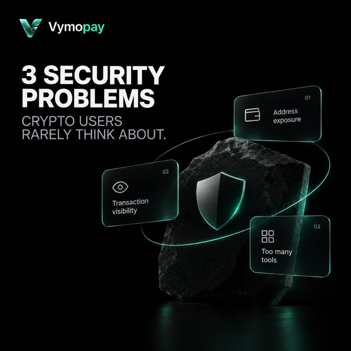 OfficialVymopay's tweet photo. 3 security problems crypto users rarely think about. You can secure your seed phrase and still expose more than you think 👇
1️⃣ Address exposure
2️⃣ Transaction visibility
3️⃣ Too many tools
VymoPay tackles all three with Shield Address, self-custody &amp; unified Telegram experience. https://t.co/5Ak31ApNwQ