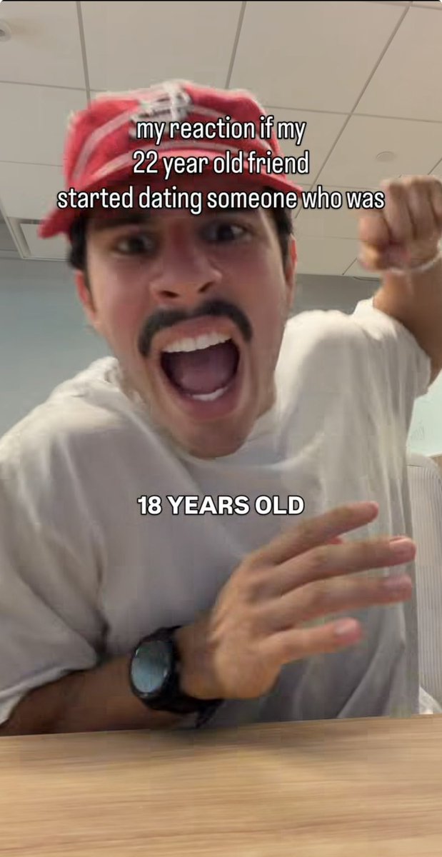 escapefrommelos's tweet photo. Zillennial American men are so afraid of being called pedophiles they’ll performatively talk about beating up their friends for dating a 20 year old https://t.co/7idxwk3lGf