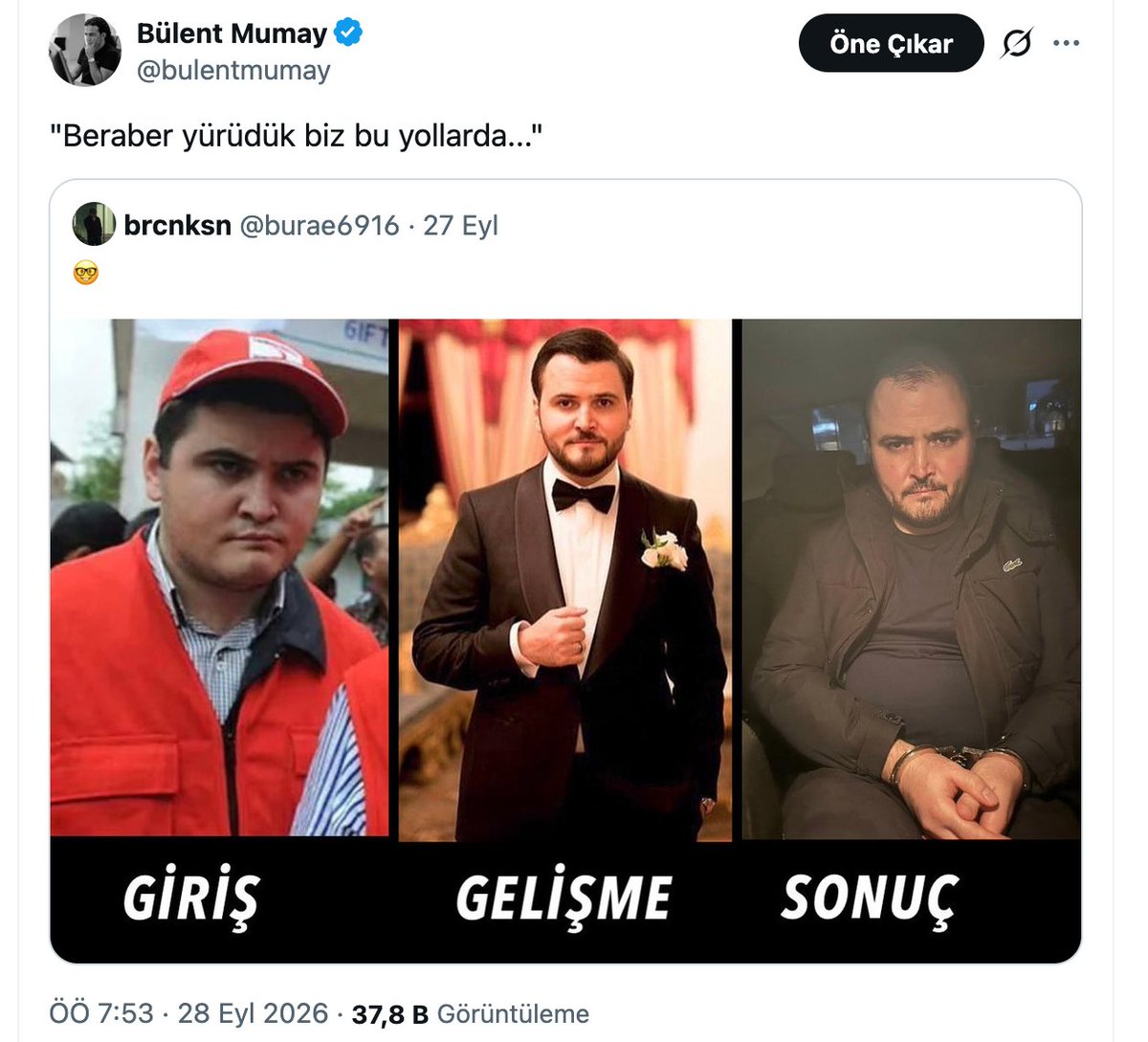 bulentmumay's tweet photo. 📍X'ten mail gelmiş. Aşağıdaki paylaşımımı, Siber Güvenlik Başkanlığı'nın talebi üzerine erişime engelliyorlarmış. Bu paylaşımda "milli güvenliğe" tehlike oluşturan ne var?
📍Yıllar önce AKP'de Ekonomi İşleri Başkanlığı'nda yardımcılık yapan Erdin Özel'in, fon vurgunu yaptıktan sonra tutuklanmasının fotoromanı neden yasak? https://t.co/gU4Qw6DOIi
