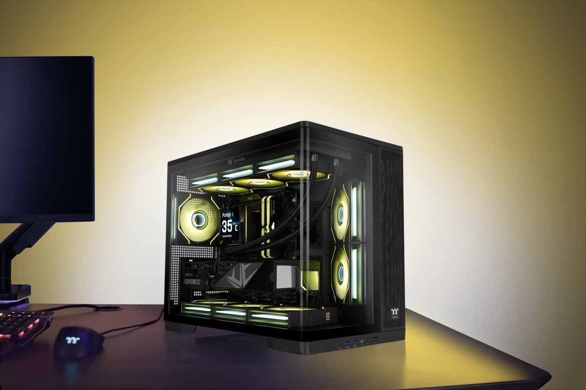 ThermaltakeInc's tweet photo. The Arcus 280 Black features a panoramic glass design that gives your build a clear, uninterrupted view, while its sleek black finish creates the perfect backdrop for your components and lighting.
🖤Learn more: https://t.co/3PgD7bb1xY
#Thermaltake #Arcus280 #PCBuild #GamingPC https://t.co/YCWtvrVc8X