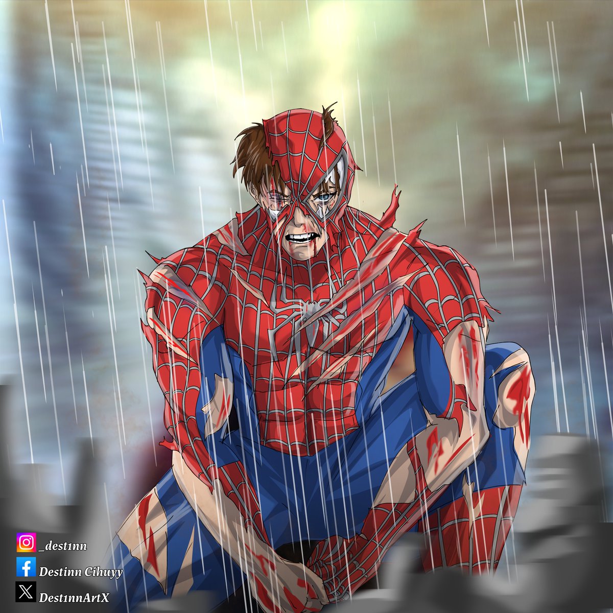 Dest1nnArtX's tweet photo. Give em hell Spidey! 🗣️🗣️🗣️
#spiderman #spidermanvsxmen #avangersdoomsday #drdoom #ilustration https://t.co/NOkzZEDQUH
