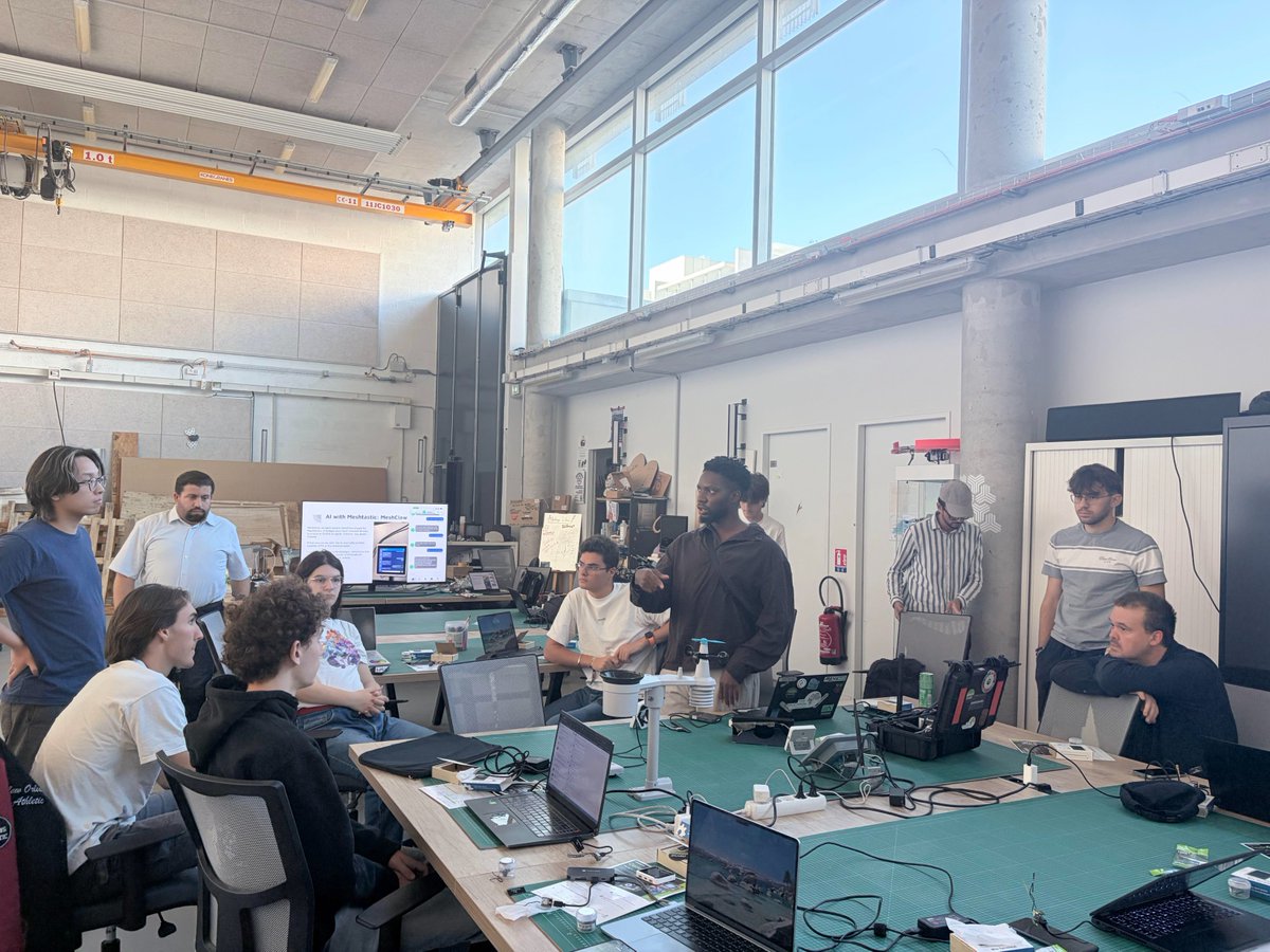 seeedstudio's tweet photo. 🙌Hands-on Meshtastic workshop at Upsacaly 🛠️

Diving deep into LoRa & off-grid mesh networking with our meshtastic devices & XIAO kits.

Makers got hands-on building their own resilient communication system, no cell towers needed.

Shoutout to @Meshtastic @Semtech for making this open-source mesh project possible.

🥳Who’s building off-grid comms projects? 👇

#SeeedStudio #Meshtastic #LoRa #OpenSourceHardware #MakerWorkshop #IoT #HamRadio