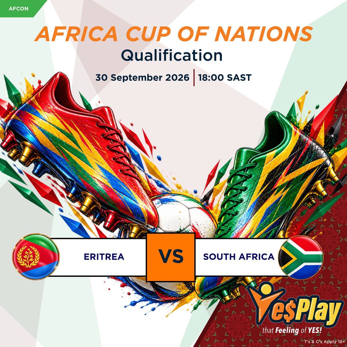 YesPlaySA's tweet photo. PREDICT THE FINAL SCORE 

Eritrea vs South Africa

What do you think the final score will be?

Drop your prediction in the comments

10 participants will be selected at random to each receive a R2000 bonus.

Follow @YesPlaySA and RT this post! 

T&Cs apply. 18+ only.

#BafanaBafana