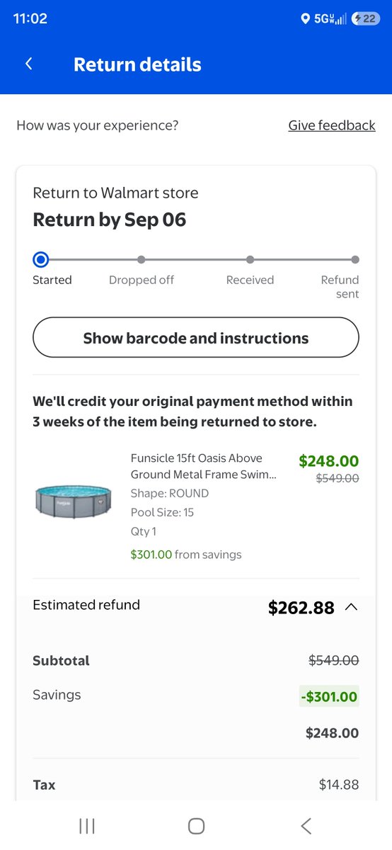 JoeBrann35's tweet photo. Worse experience ever and I called multiple times and they have my email paid for the item online took it back and they never refunded me for a defective product. They promised last 3 times they would contact me back in 3 days.
@Walmart https://t.co/jwbv30Rvmb