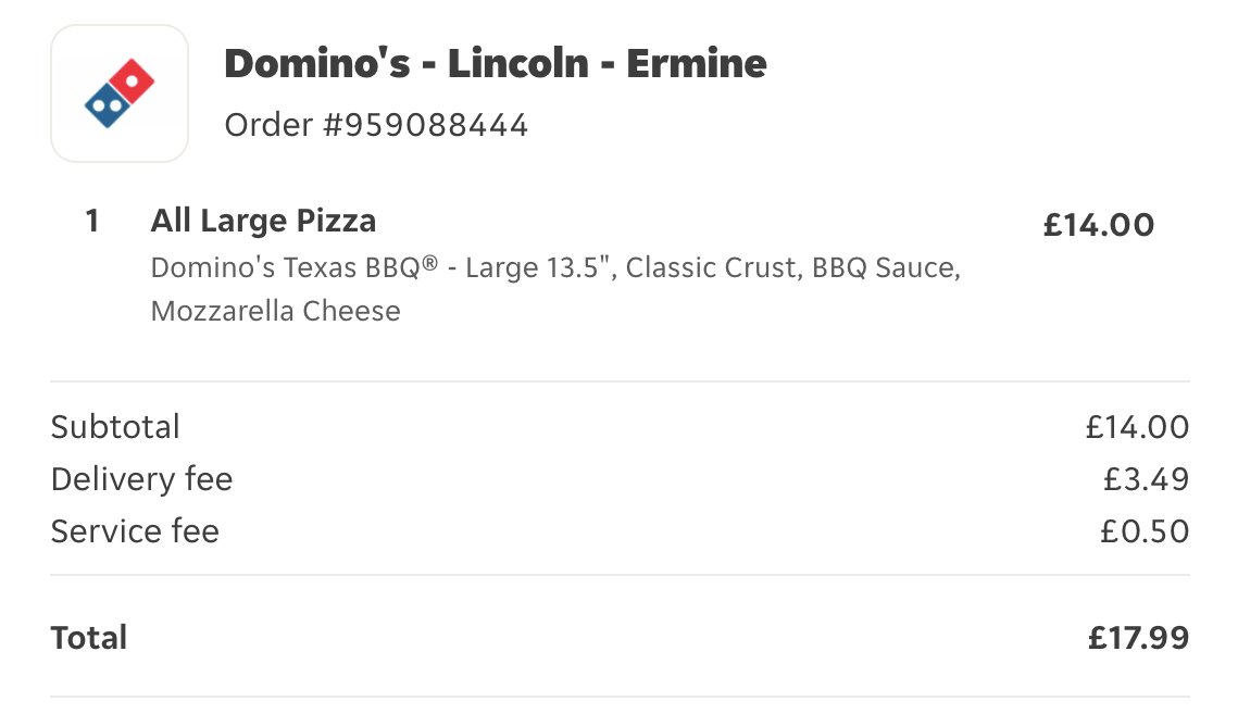 jdcarter86's tweet photo. I did it ! I actually managed to do it ! @Dominos_UK I managed to get a large texas bbq for £18, as if it was 2006 again ! #winnerwinnerpizzadinner https://t.co/mXcPMMcOBM