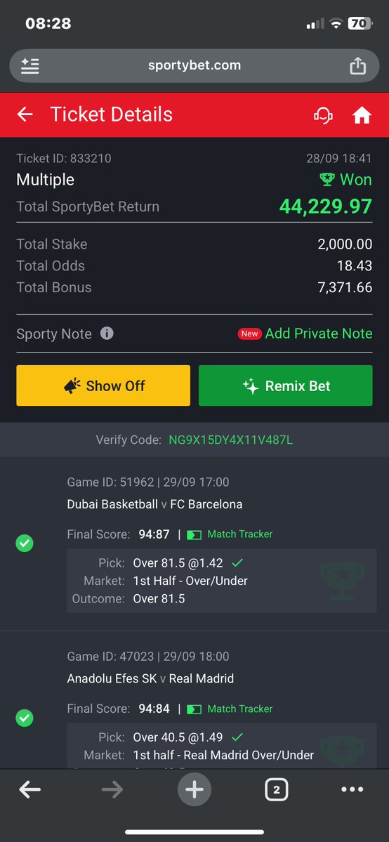 kennyrebe's tweet photo. Boom 🤯 sweet 18odds https://t.co/hidNph69HC