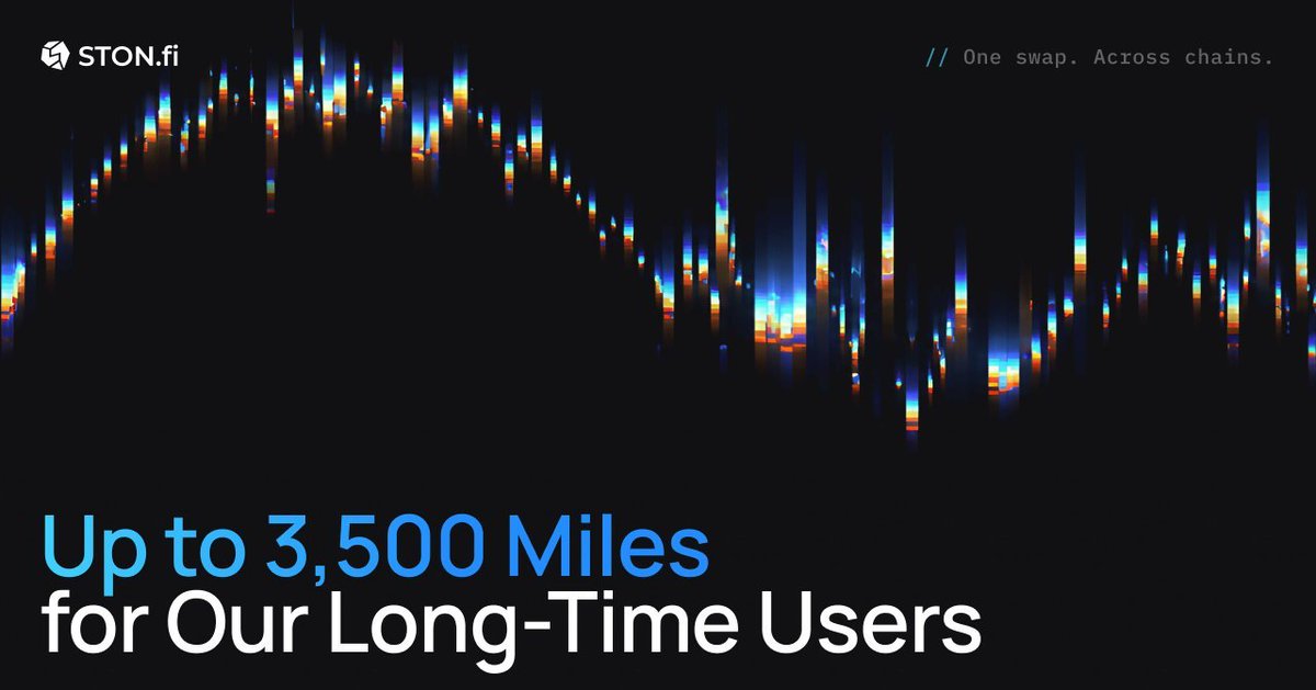 Sonwell_'s tweet photo. ⭐️ Up to 3,500 Miles Retrodrop for long-time users!
Been on https://t.co/V7HUhAfp3B before the campaign? Your past activity counts now.
✅ Connect TON wallet(s)
✅ System scores eligible activity
✅ Claim your miles
Covers activity from July 2023 – Aug 2026. Check your score 👇 https://t.co/ipze6f24hd