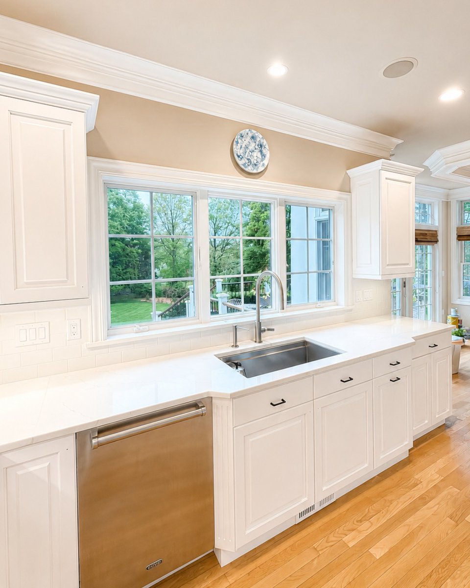 MagdaleneSgncq's tweet photo. This barely looks like the same kitchen anymore. The bright cabinets, softer tones, and clean details transformed the space without changing the layout. That “wow, this feels brand new” moment could be yours next. https://t.co/HwSbBckVUN