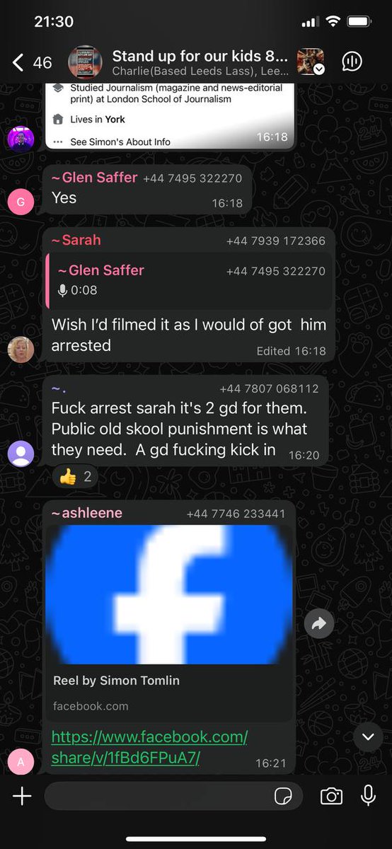 SimonTomlinUK's tweet photo. @JamesAl41960876 @Guramitsingh01 They love talking tough from a safe distance, especially the grubby little ***** roadman Glen Saffer, dirty little junkie. https://t.co/yr5vYZrTav