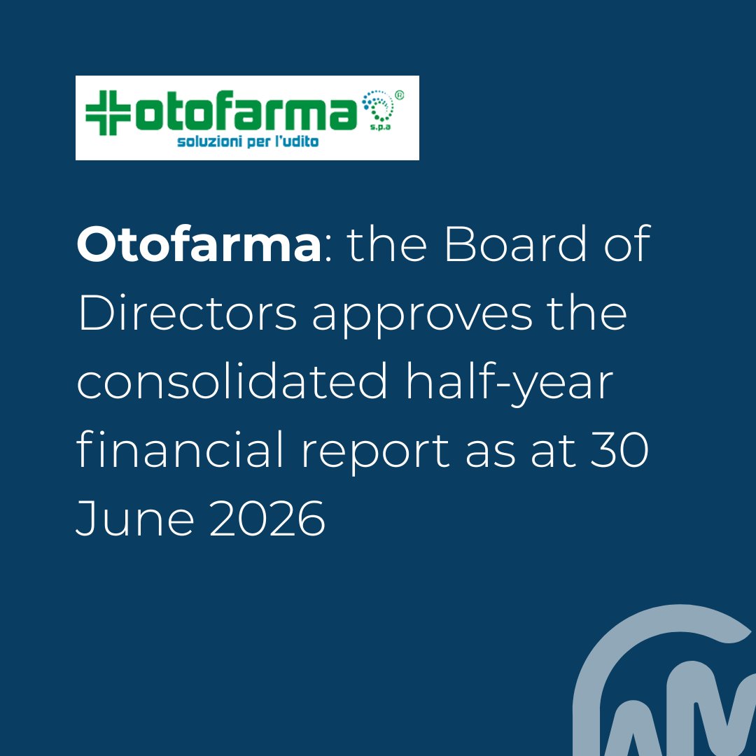 twin_services's tweet photo. #Otofarma closes the first #half of 2026 with #ValueofProduction up 12.5% to €9.6 million and revenues from #Sales and #Services reaching €8.7 million, up 8% compared with the same period of 2025.

Read the full press release: https://t.co/XUEIi5wZia https://t.co/KW9ugYNcTc