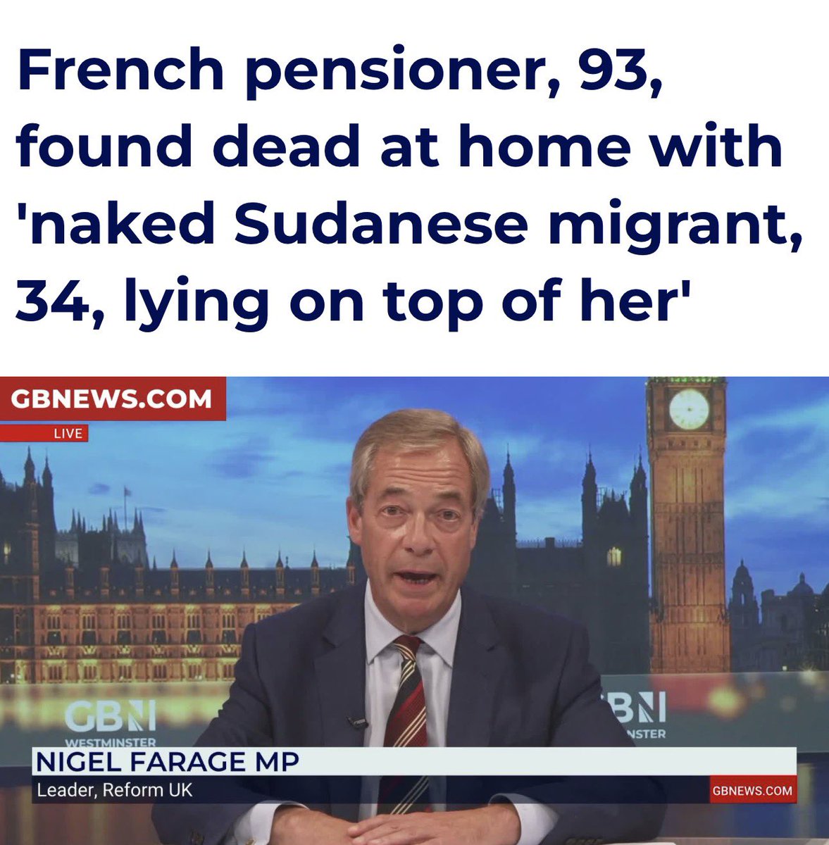 BGatesIsaPyscho's tweet photo. 🚨🇫🇷 Meanwhile in Toulouse, France

Outrage &amp; shock across France following this story of a Bed-Bound practically incapacitated disabled 93yo Grandma who was raped &amp; murdered in her own bed ‼️ 

You are not ‘Far Right’ if you wish to stop this. https://t.co/a6wyCVWSVE