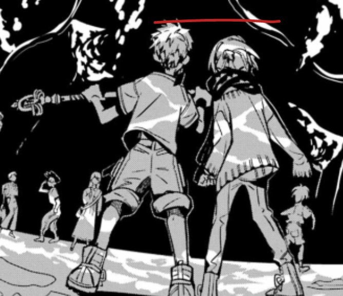 once_lalala's tweet photo. maybe I'm tweaking but I realized these two are like the same height on the new tl cause they kept growing together,, but on the og tl kou is sightly taller since mitsuba's dead and he didn't grew more on the few months they spent together https://t.co/HFDK1tS3Pc