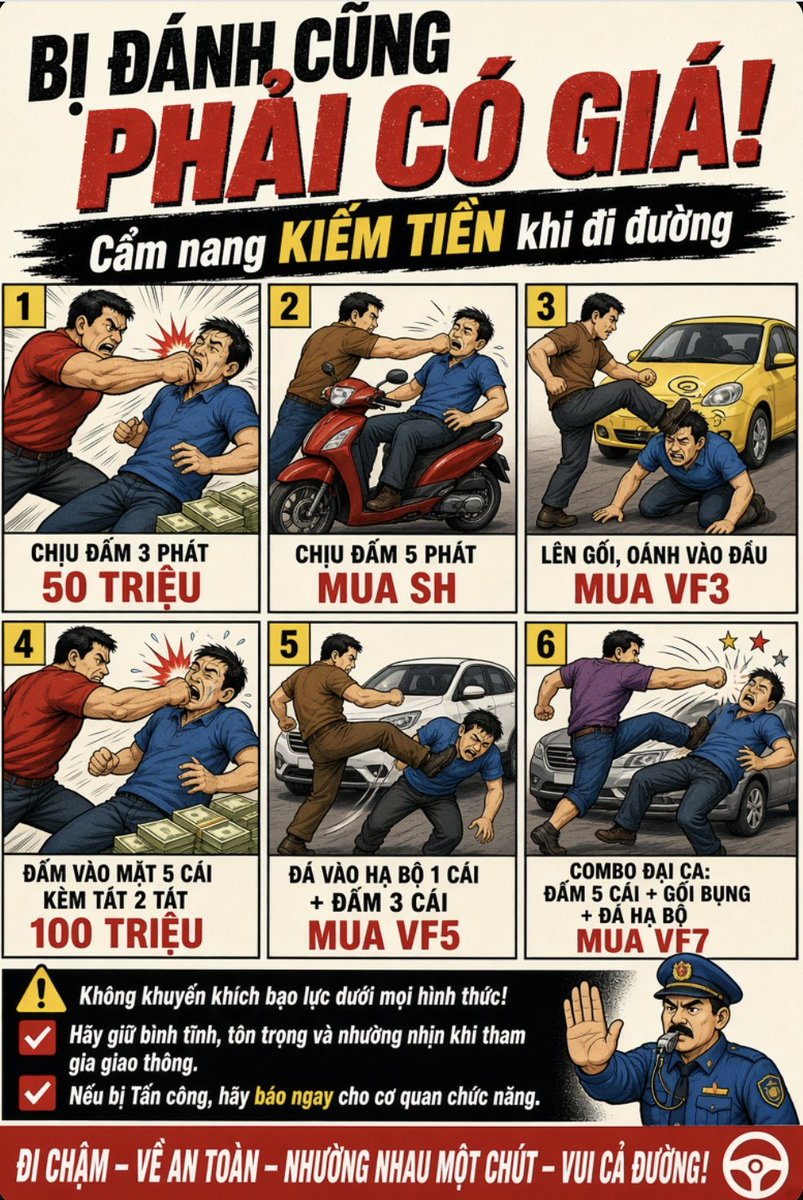 Angel_eth1036's tweet photo. Nghe đâu có người đang muốn làm giàu cho nhanh thì tham khảo bảng giá này nha 😆

Thôi thì đi chậm rồi về an toàn, nhường nhau một chút cho vui cả đường nha

Chứ ham quá là tặng  "combo VF7” cho người khác rồi lại thì không biết có về được nhà không đó 🤡 https://t.co/AcMJ4FoBOY