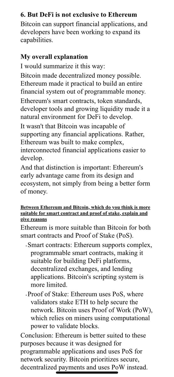 Favourekene9's tweet photo. What else do you know about Ethereum (ETH)?
Research and explain other important things you know about Ethereum.

2. Why do you think DeFi was mainly built on Ethereum and not Bitcoin?

#cryptowithshola https://t.co/qMU9fnhB3Z