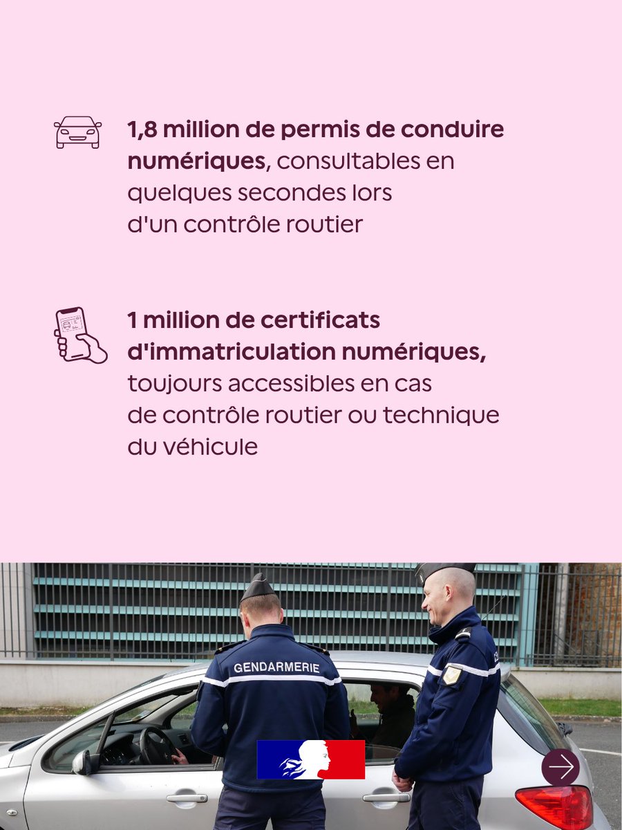 france_identite's tweet photo. 5 millions d'utilisateurs, c'est aussi plus de 1,8 million de permis de conduire et plus d'1 million de cartes grises numériques via France Identité 🚗

Vos papiers de voiture toujours accessibles depuis votre smartphone, même pour un contrôle routier

👉 https://t.co/Z23VL8wtr9 https://t.co/RF7rvhKAqJ