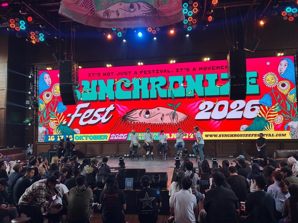 pophariini's tweet photo. Tagline @SynchronizeFest 2026 membawa semangat dari tahun pertama, "It's Not Just a Festival, It's a Movement”. https://t.co/2oIw2am1jz