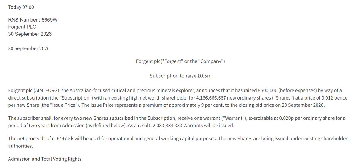 bonker99's tweet photo. Interesting development at #FORG #Forgent - a HNW has thrown in £1/2m at 0.012p.
Got #Gold #Copper? https://t.co/64QrZR1SjB