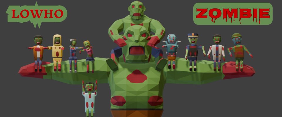 Standout7Dev's tweet photo. LOWHO: 10+1 Low Poly Zombie Characters — FREE Sample | 3D Game Assets https://t.co/QubWxo6Sqc #indiegames via @itchio  #LowPoly #Zombie #3DAssets #GameDev #IndieDev #GameAssets #HorrorGame #SurvivalGame #Blender #Unity #UnrealEngine https://t.co/Dc2fTej9la