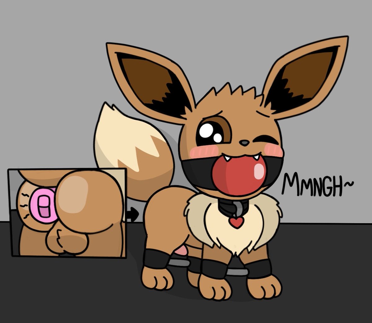 FizzleTheFerret's tweet photo. eevee bondage https://t.co/F2qwJH0XIN