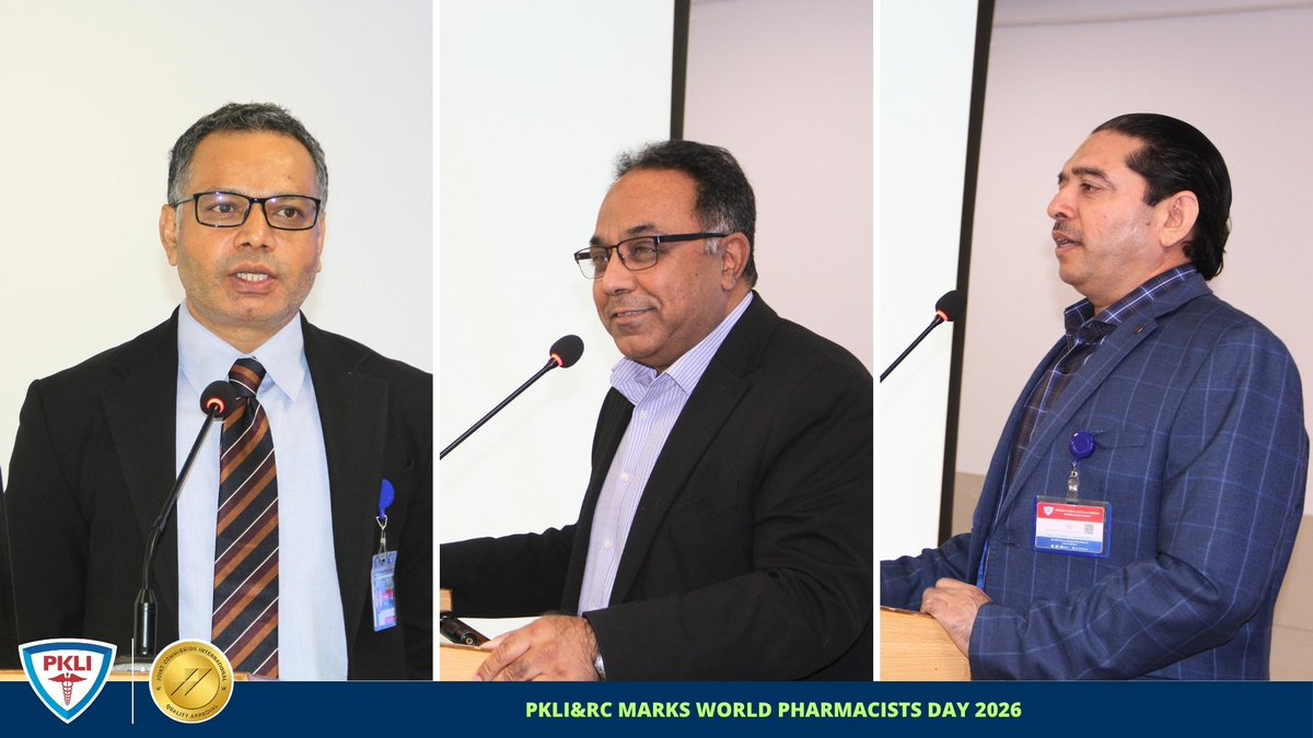 pklinrc's tweet photo. PKLI&RC Marks World Pharmacists Day 2026
PKLI&RC observed World Pharmacists Day 2026 under the theme “Empowering Pharmacists for Healthier Futures.”
Support PKLI through Zakat & Donations:
📞0331-0007554
🌐 https://t.co/kbDP8zSUZy
#PKLI #WorldPharmacistsDay #PatientSafety https://t.co/9PnFozHzbd