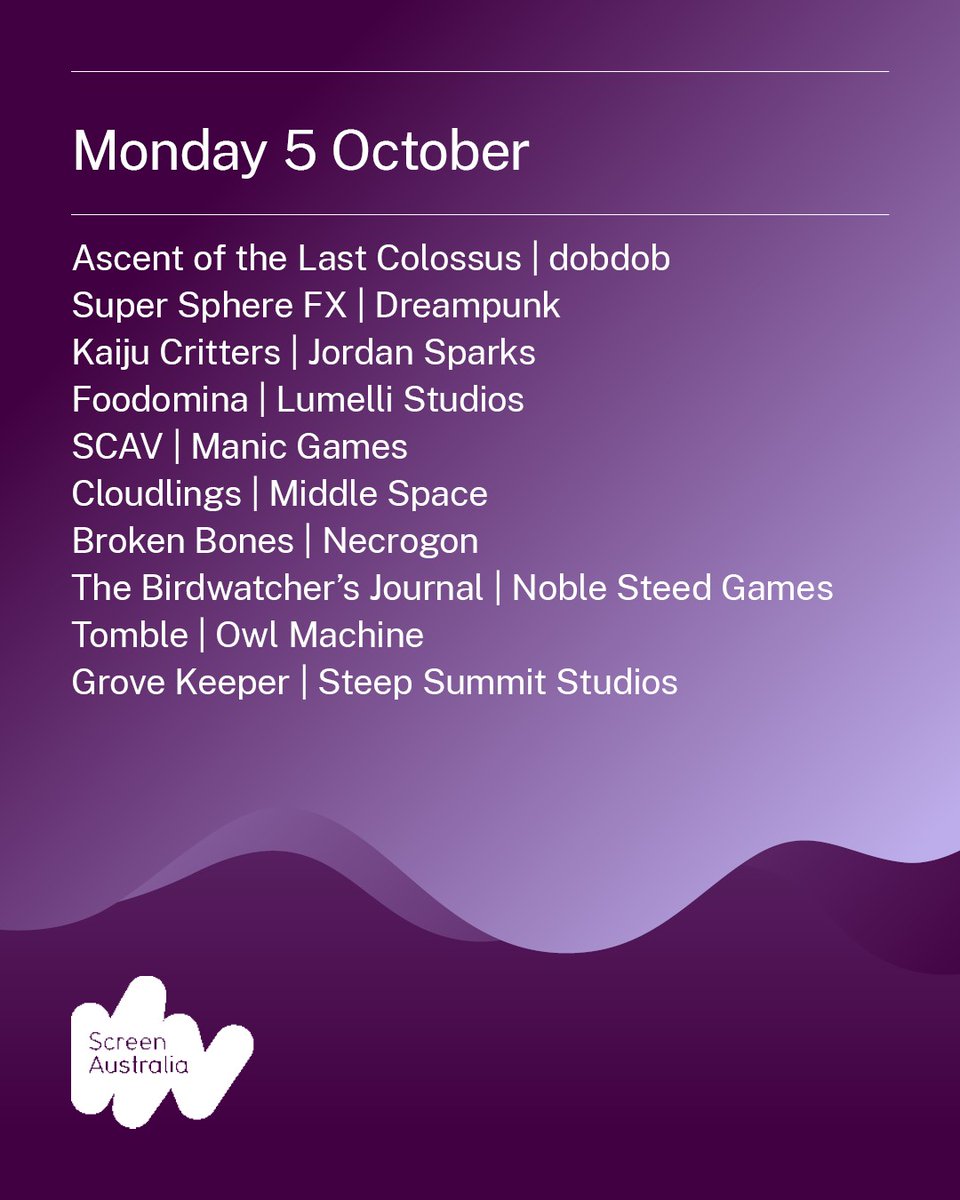 ScreenAustralia's tweet photo. Get your game on at GCAP 2026! Head to the Screen Australia Local Lounge from Monday 5 October to Wednesday 7 October to engage with the next generation of exciting games from Australia and the talented creators behind them. 

🔗Find out more: https://t.co/IW6MOn9vdo https://t.co/7NoeBNBPsU