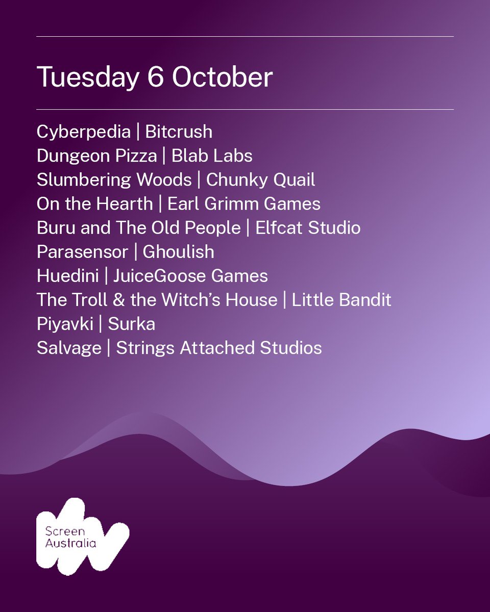 ScreenAustralia's tweet photo. Get your game on at GCAP 2026! Head to the Screen Australia Local Lounge from Monday 5 October to Wednesday 7 October to engage with the next generation of exciting games from Australia and the talented creators behind them. 

🔗Find out more: https://t.co/IW6MOn9vdo https://t.co/7NoeBNBPsU
