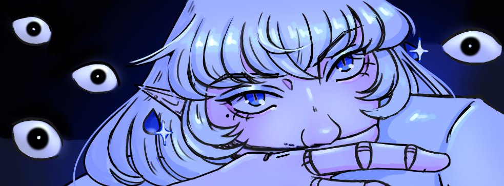 pebbles_arts's tweet photo. Here are some process pictures from that piece - it took me a bit to know where I wanted it to go; The banner took me around 12 hours total (4 of it was just sketching) https://t.co/UYfc2gN4CG