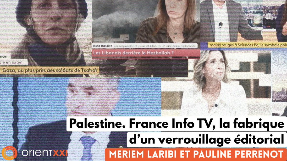 OrientXXI's tweet photo. 🇵🇸#Palestine
La rédaction de @franceinfo TV est critiquée sur les réseaux sociaux pour sa couverture de la Palestine. Cette #enquête conjointe @acrimed_info et @OrientXXI vise à comprendre les ressorts d’un narratif dominé par le point de vue #israélien.
🔗https://t.co/5lny88xBsT https://t.co/UR23ZZaiXx