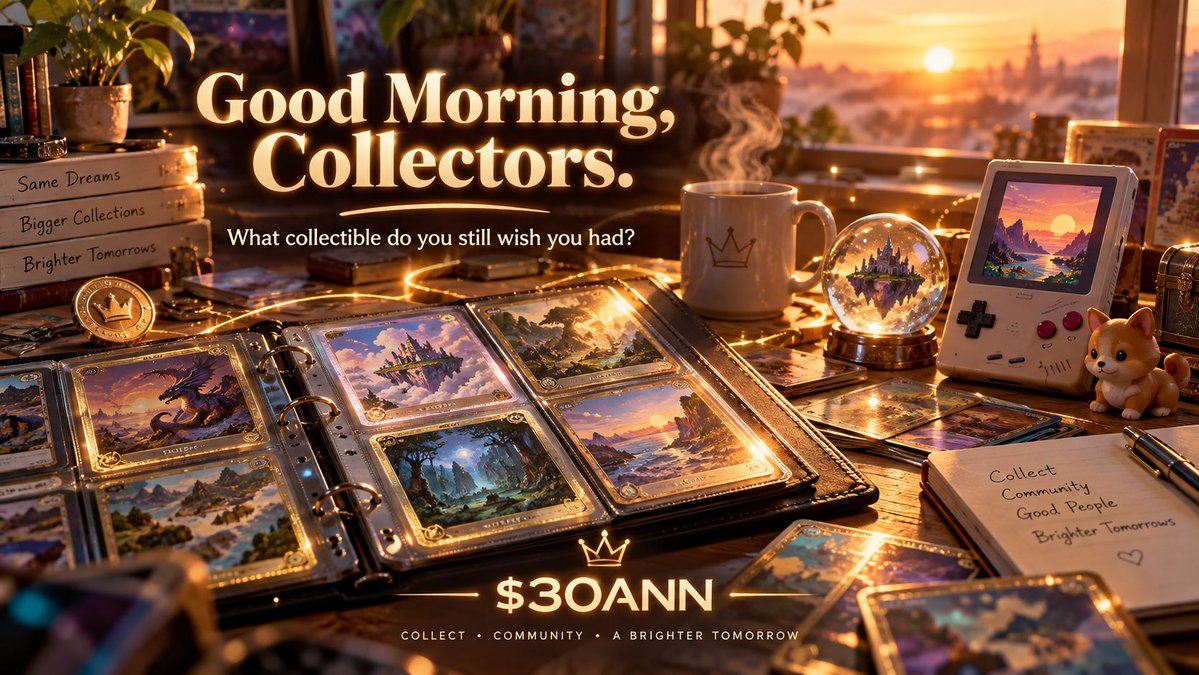 30ANNToken's tweet photo. Good morning, collectors. ☀️🃏

New day. New memories.

Here’s today’s question:

What’s ONE collectible you owned as a kid that you still wish you had today?

A card.
A toy.
A game.
Anything.

Drop it below. 👇

Let’s see what this community grew up collecting. ⚡️

$30ANN

#30ANN #Collecting #Nostalgia #CollectorCommunity