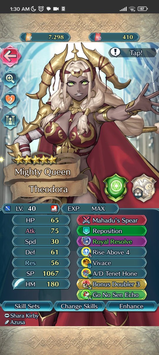 alc0wl's tweet photo. Wish all the orbs for the spark I used were still here.
Tss.
.
Maaan. Pretty sure Theodora is already on another level of powercreep if that is even possible. Wonder if she steamrolls any past abyssals with BAzura. (Ouh nou BAzura?lol)
.
Is this FEH finally ending? https://t.co/rpaKHk7ZnP