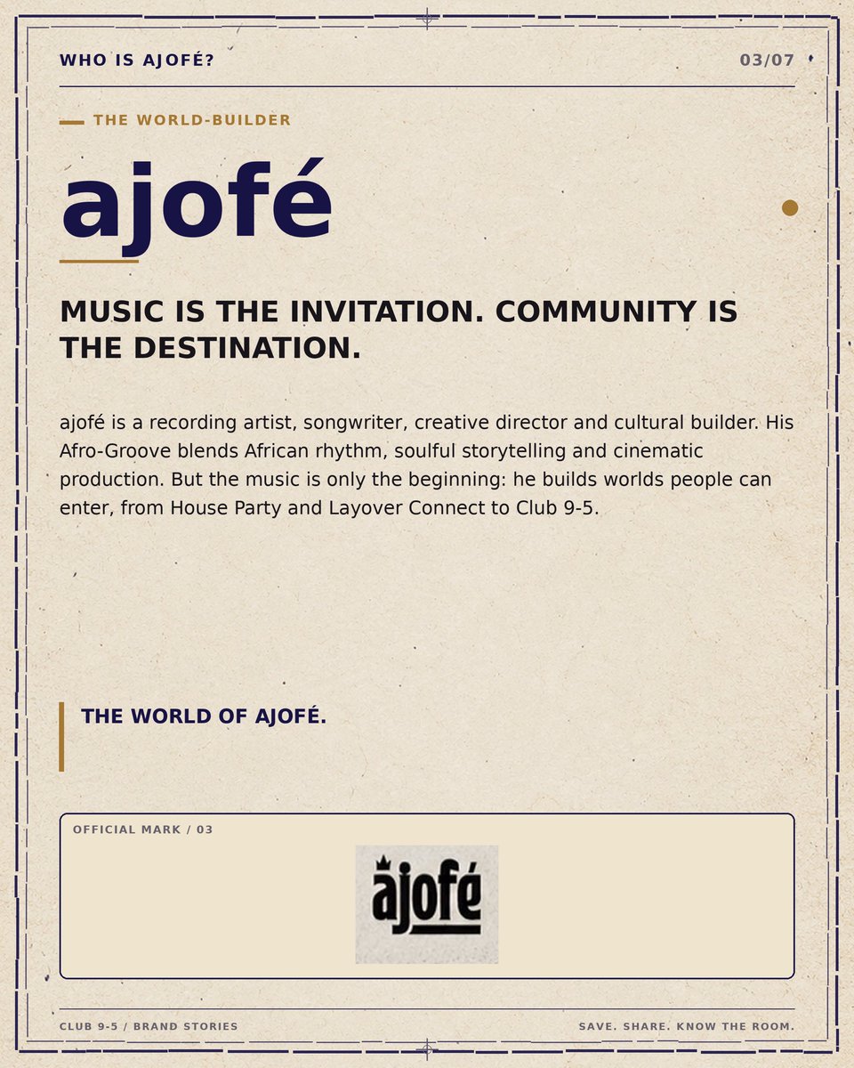Club9to5's tweet photo. Who is Ajofe? https://t.co/OACGwjN94b