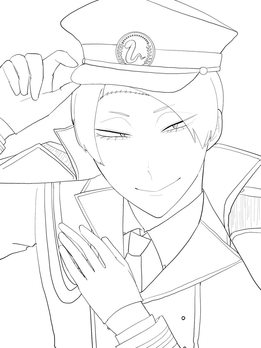 Y__bi0326's tweet photo. ※軍服ﾊﾟﾛ🐍
先週のは宿題になってました😄

#週一の絵描き https://t.co/l8n0NMNXB8
