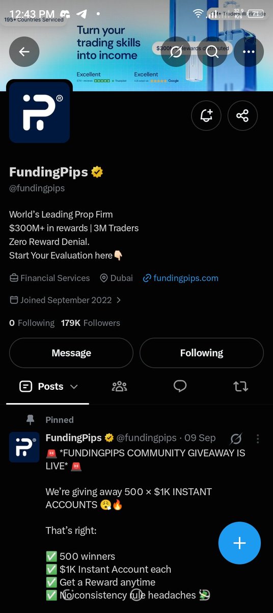 muhammadali0989's tweet photo. @fundingpips @Ali8901565 @karachikhatmal @KHIZER_JAVED47 @UsamaMushtaqPK @ArhamSayss Done ✅ https://t.co/YUQJbI5wKL