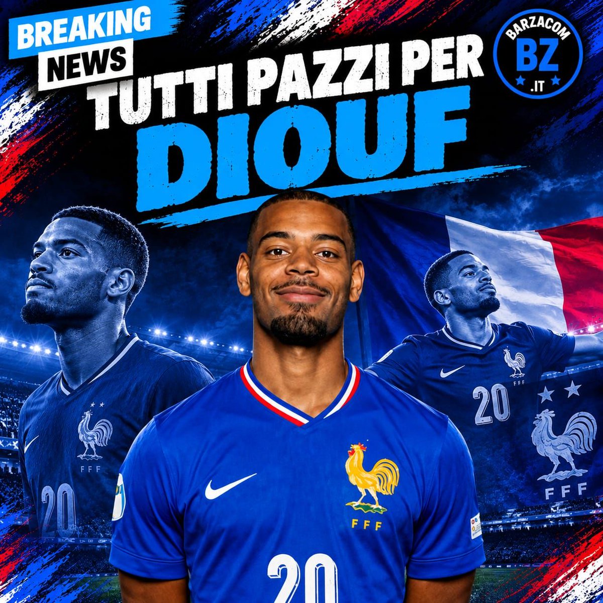 barzacom_'s tweet photo. Tutti pazzi per #Diouf: #Andy fa innamorare anche la #Francia

https://t.co/spNurAij12 

Tutti i dettagli su https://t.co/aGBYur7ZqS

Entra nel gruppo Telegram: https://t.co/EtbArmZDWA 📲 https://t.co/gzHMOwxP94