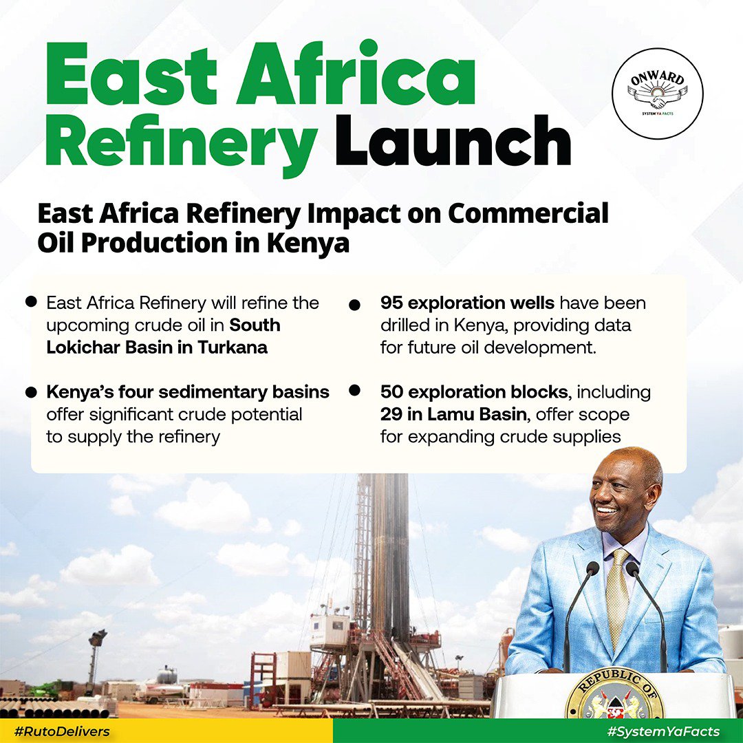 tiara_Gina254's tweet photo. President Ruto's unwavering commitment to Kenya's prosperity is evident in the realization of the East Africa Refinery. We are witnessing a monumental step towards making Kenya an industrial powerhouse.#RutoDelivers #EARefineryLaunch
#AcceleratingIndustrialisation https://t.co/ftCOUYHraw