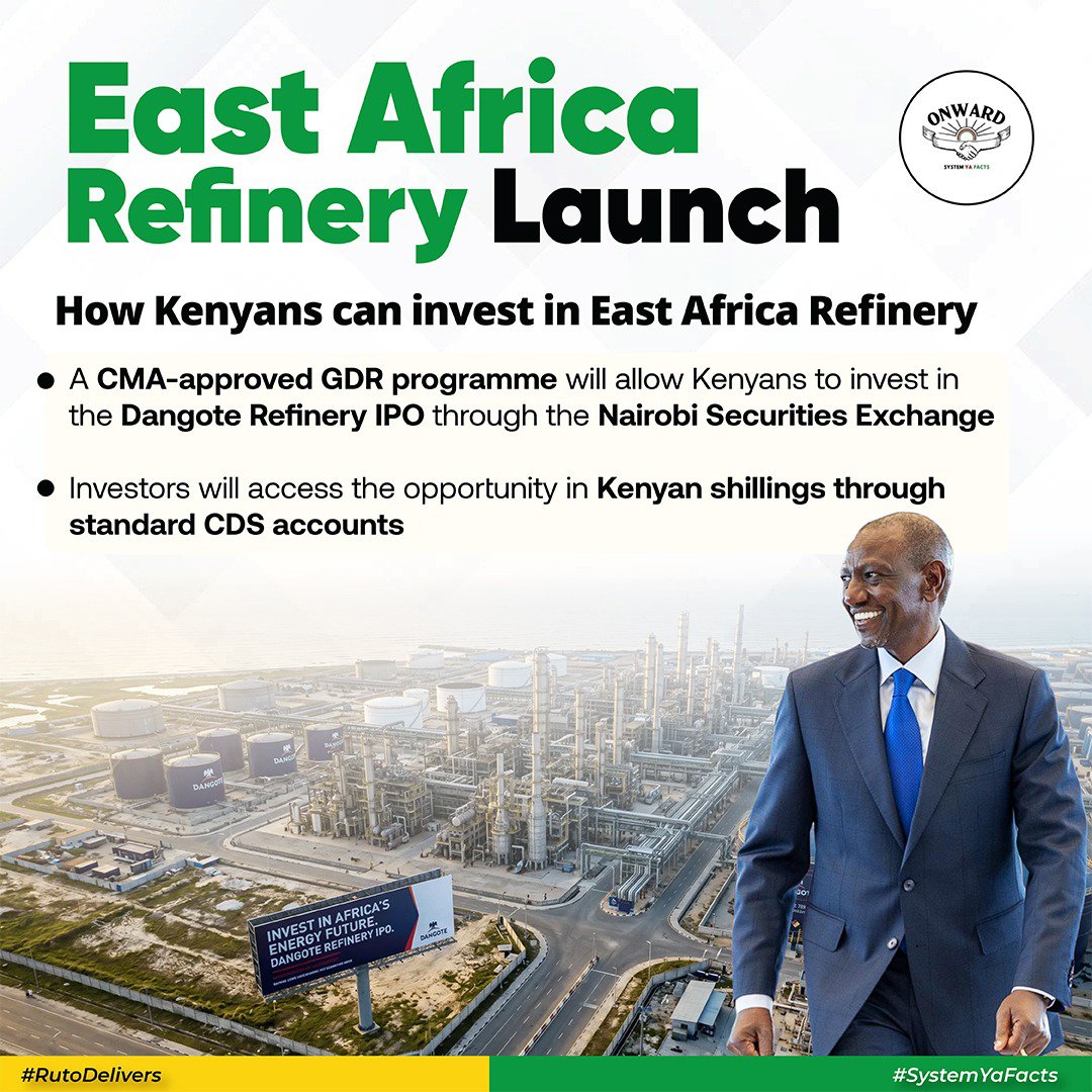 tiara_Gina254's tweet photo. President Ruto's unwavering commitment to Kenya's prosperity is evident in the realization of the East Africa Refinery. We are witnessing a monumental step towards making Kenya an industrial powerhouse.#RutoDelivers #EARefineryLaunch
#AcceleratingIndustrialisation https://t.co/ftCOUYHraw