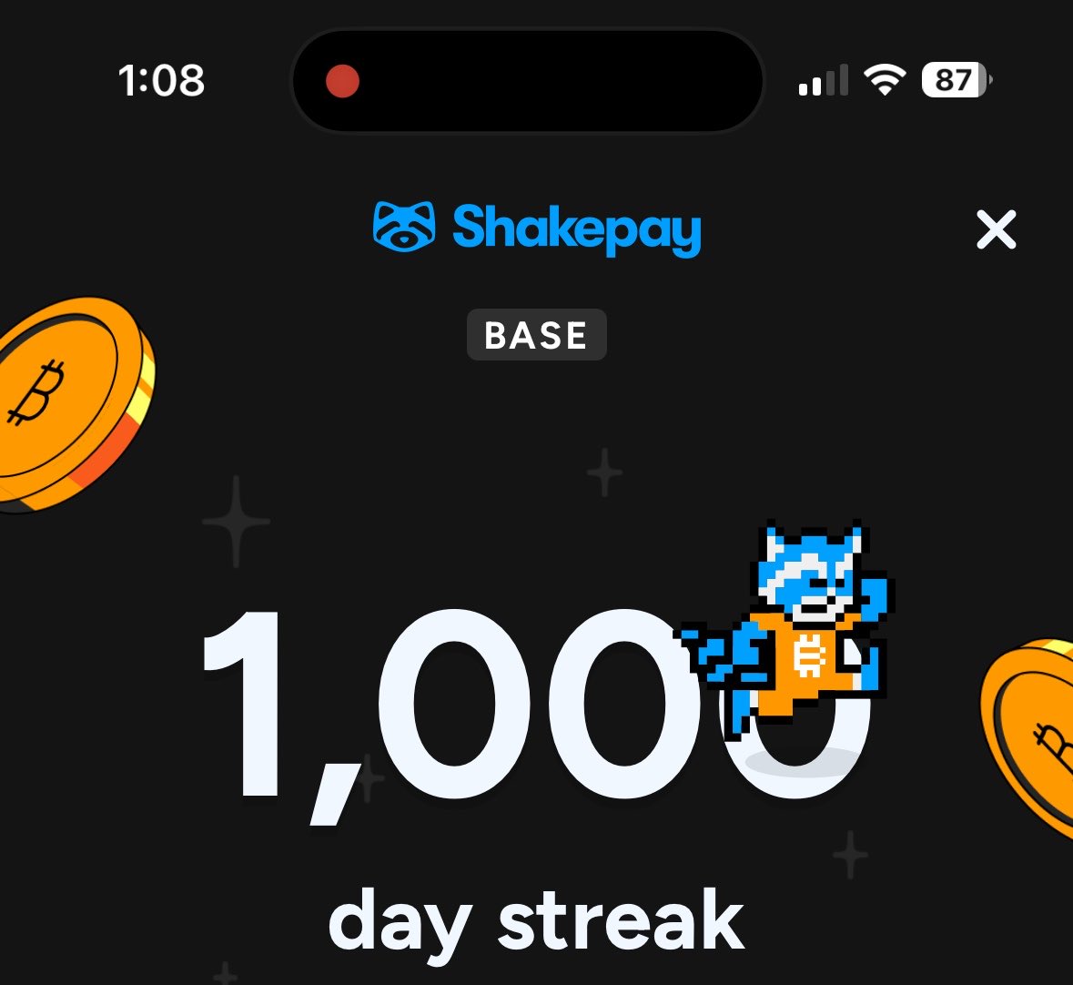 MatMicMar's tweet photo. I FINALLY DID IT!!!! @shakepay https://t.co/QstUc7w4a9