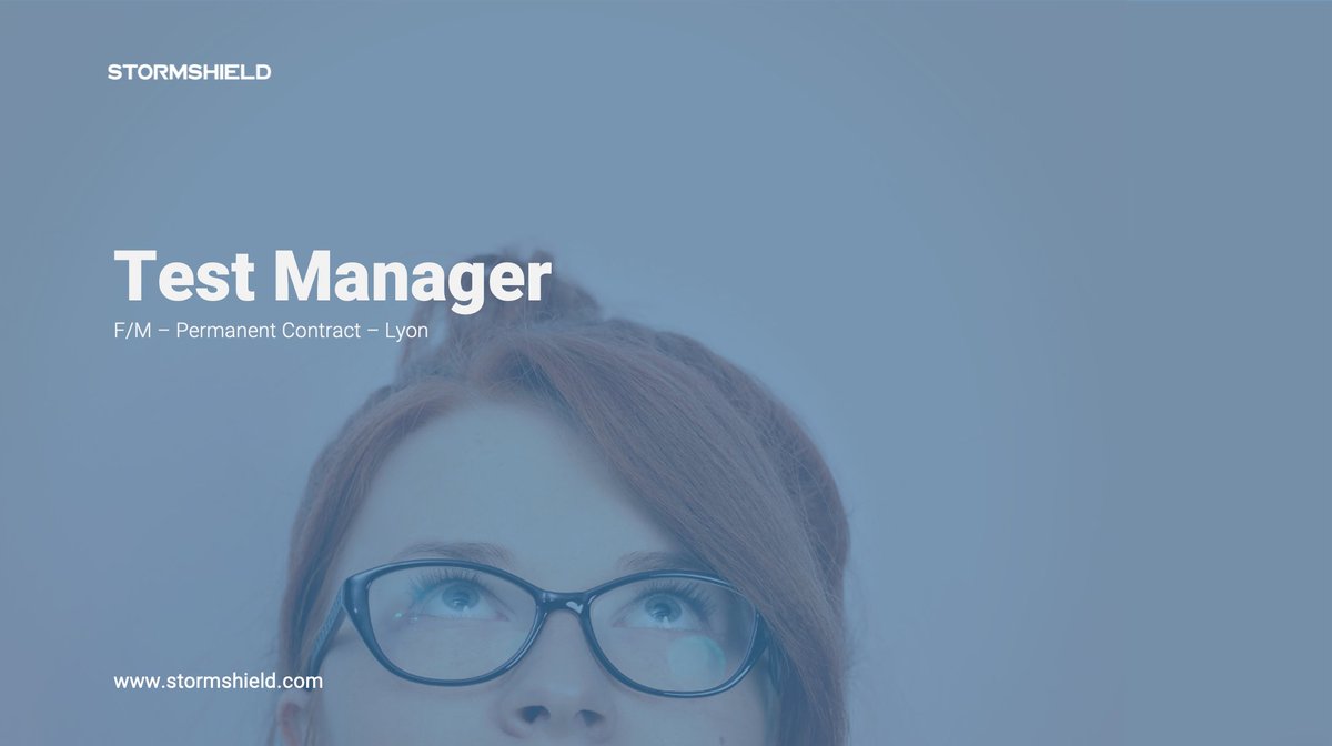 Stormshield's tweet photo. For our Lyon office, we are looking for a Test Manager 
👉 https://t.co/ZVfwKuMW8Z https://t.co/D2R2lApDYX
