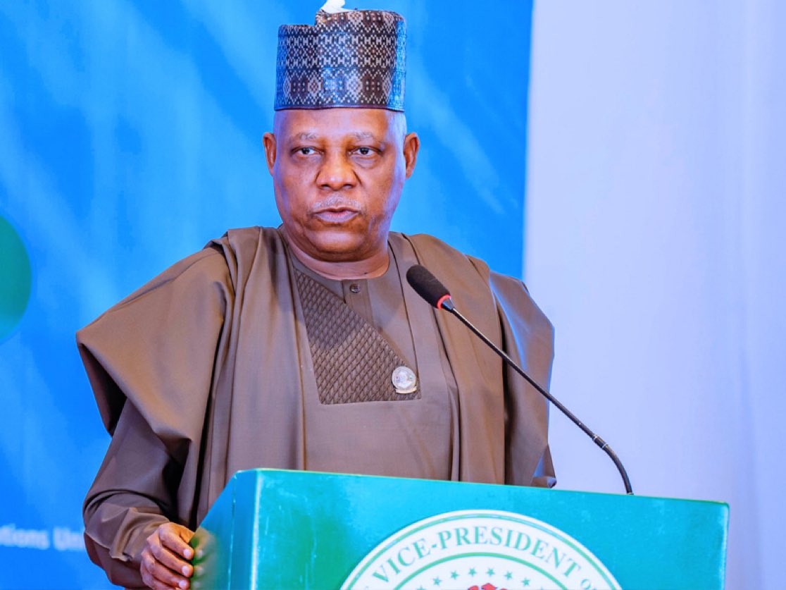 instablog9ja's tweet photo. Nigeria Needs Additional $410 Billion Investment to Achieve Net-Zero Target by 2060 — VP Kashim Shettima https://t.co/rNA5UHcuQt