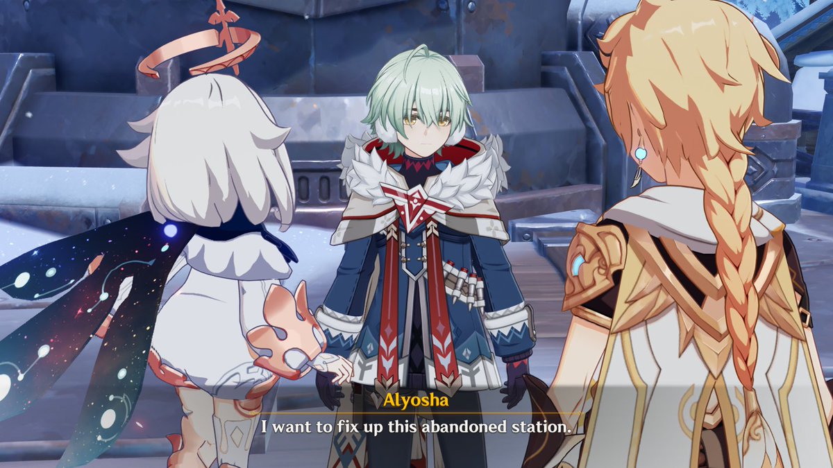 beieiyo's tweet photo. realizing how alyosha is the "trust me i’ll be the one who fights for you when things go wrong" audio in person

✅ abolished corruption in his town
✅ finds a heat source
✅ fix the abandoned station
✅ gives his games to others
✅ keeping watch of the nail

and the list goes on https://t.co/dF7k2JJaMt