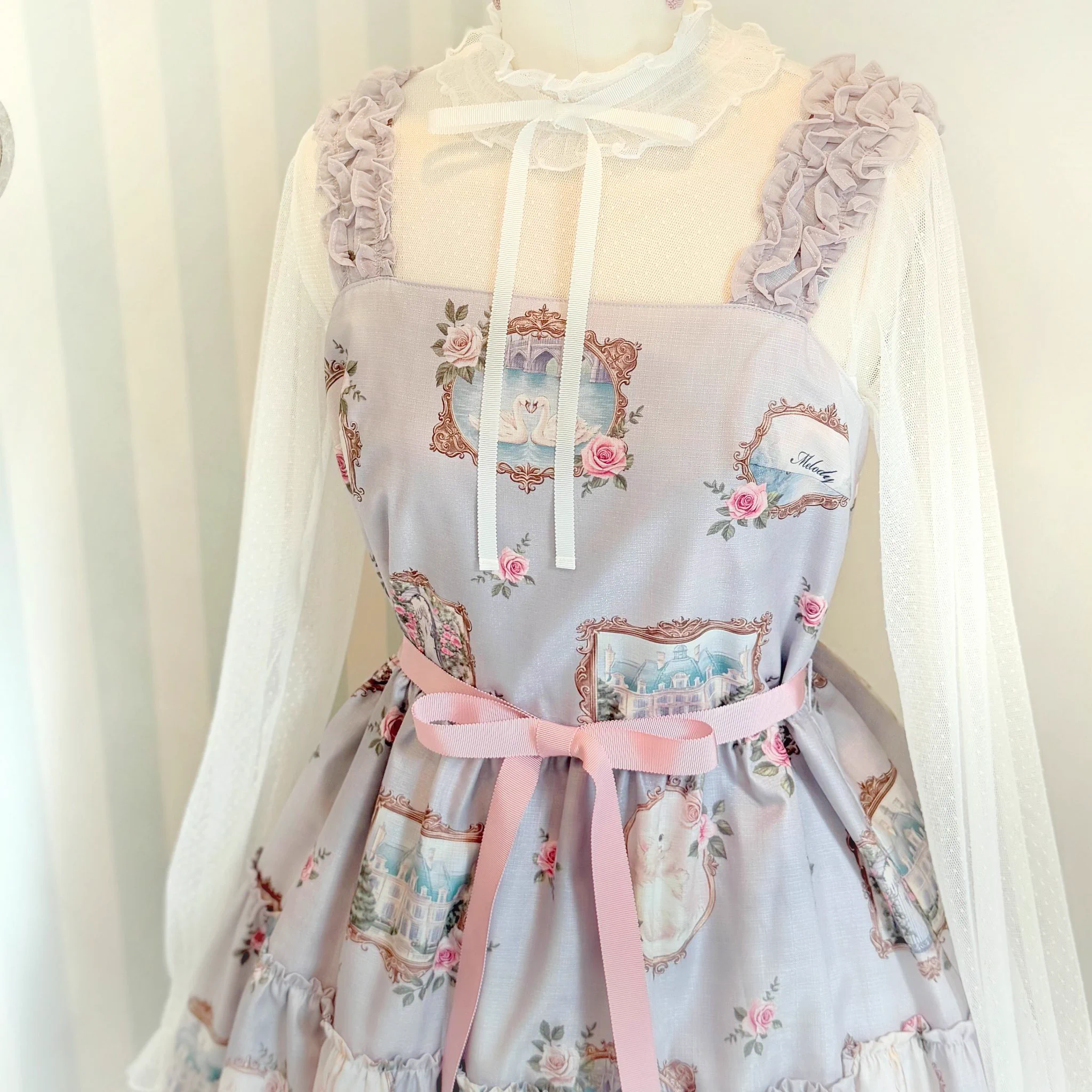 Melody Basket ピーチアートジャンパースカート Melody BasKet