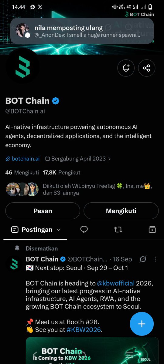 Bi8win_7x's tweet photo. @CryptBrice @BOTChain_ai https://t.co/dgv92HF9dL