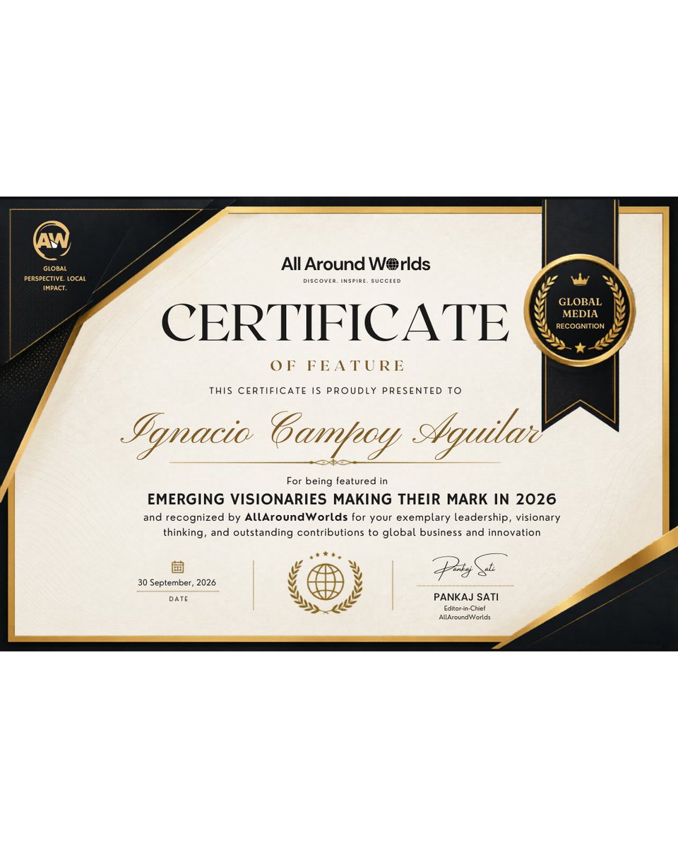 all_aroundworld's tweet photo. Ignacio Campoy Aguilar - Emerging Visionaries Making Their Mark in 2026
📷 Read the full feature:
https://t.co/iGbCsPUnxL
#AllAroundWorlds #EmergingVisionaries #IgnacioCampoyAguilar #Leadership #HumanPotential #BusinessLeadership #ContinuousLearning #Entrepreneurship https://t.co/pPuHGvEKxz