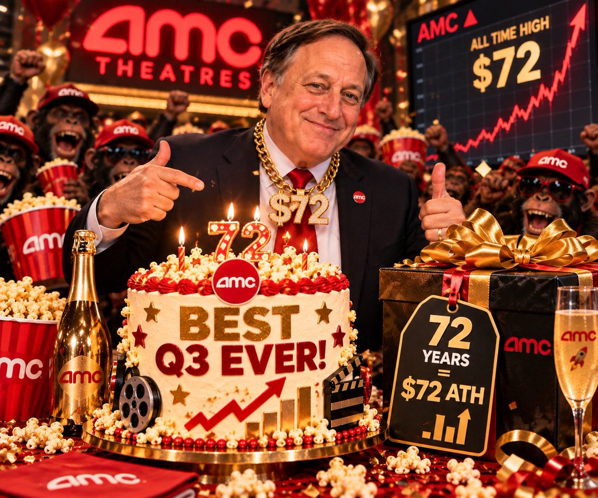 YassineCorse's tweet photo. HBD, Silverback. @CEOAdam 🦍🎂

72 years old.
$72 ATH.

And now… the best Q3 ever. 🔥🍿🎬

Can’t make this shit up. 😂

$AMC #AMCTheaters https://t.co/LI425FT7oP